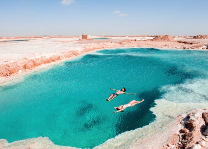 A wonderful picture of a couple of salt lakes in Siwa from one of our trips there