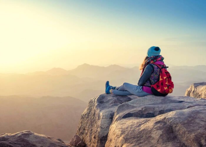 A wonderful picture of a tourist from Mount Moses