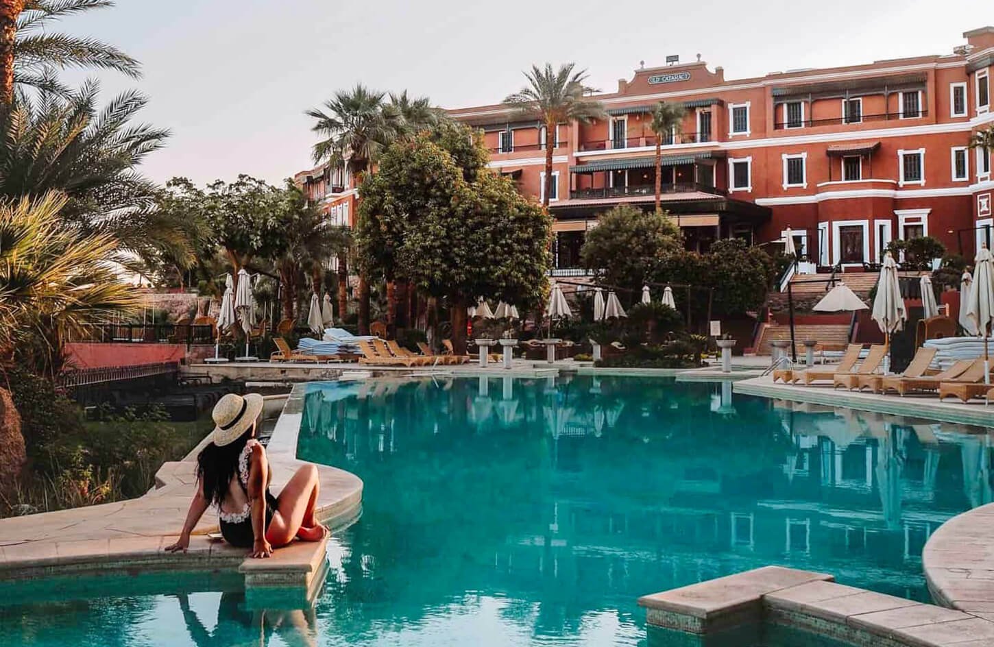 A wonderful photo of a tourist from inside the Old Cataract Hotel in Aswan A wonderful photo of a tourist from inside the Old Cataract Hotel in Aswan